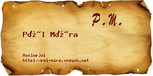 Pál Míra névjegykártya